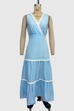 Sleeveless Wrap Maxi Dress