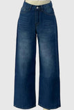 High-Waist Straight Denim Jeans