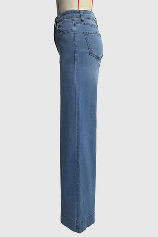 Classic Wide-Leg Denim Trousers