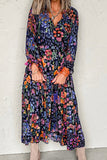 Floral Long-Sleeve Maxi Dress