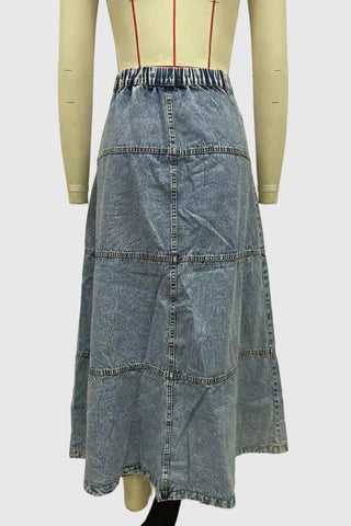 Bohemian A-Line Midi Skirt