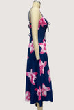 Floral A-Line Spaghetti Strap Dress