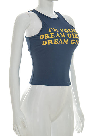 Printed Tank with Statement Design