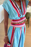 Striped Maxi Skirt Set