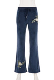 Floral Pattern Casual Pants
