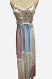 Halter Patchwork Maxi Dress