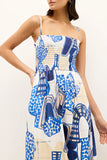 Abstract Printed Midi Dress