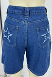 Casual Buttoned Denim Shorts