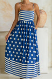 Striped and Polka Dot Maxi Dress