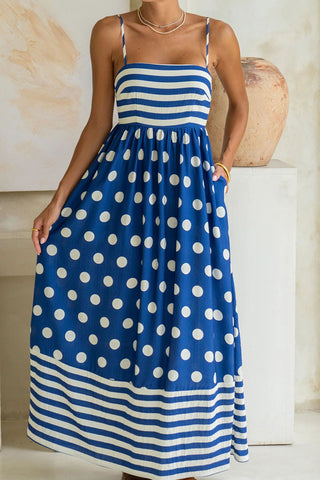Striped and Polka Dot Maxi Dress