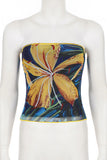 Strapless Floral Tank Top