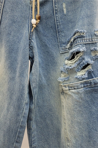 Versatile Denim Cargo Shorts