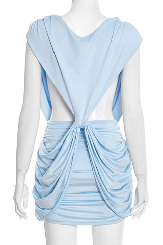 Elegant Draped Mini Dress