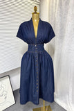 Button-Front Casual Dress