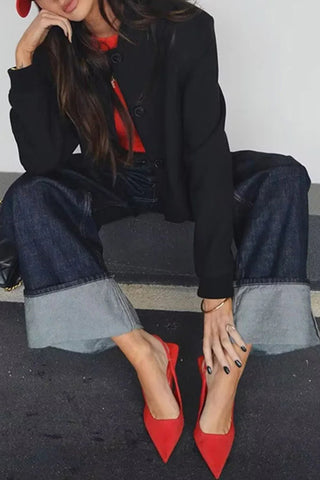 Stylish Button-Front Jacket Set