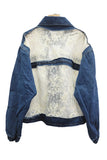 Lace-Panel Denim Jacket