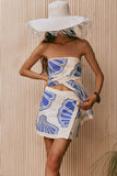Seashell Print Strapless Casual Set