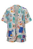 Tropical Print Relaxed Fit Shorts Set