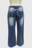 Wide-Leg Straight Jeans