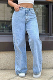 High-Waist Straight Jeans