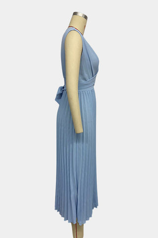 Sleeveless Pleated Midi Dress
