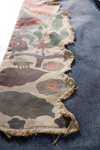 Floral Appliqué Straight Jeans