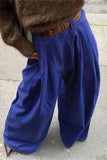 High-Waist Wide-Leg Casual Pants