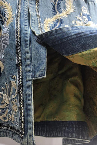 Patterned Denim Jacket