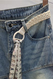 Stylish Asymmetrical Denim Skirt