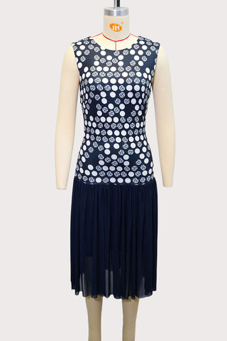 Polka Dot Casual Midi Dress