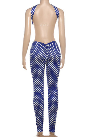 Polka Dot Halter Pants Set