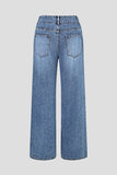 High-Waisted Straight Leg Jeans