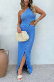 Asymmetrical Skirt Set with Textured Design