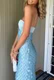 Strapless Maxi Evening Dress
