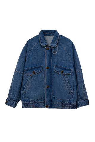 Oversized Button-Up Denim Jacket