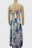 Strapless Maxi Dress with Pattern