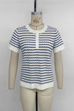 Striped Buttoned T-Shirt
