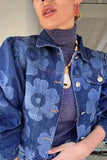 Floral Pattern Denim Jacket