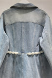 Embellished Button-Front Denim Jacket