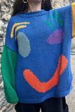 Playful Face Knit Sweater