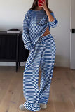 Striped Relaxed-Fit Pants Set