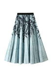 Floral Pleated Maxi Skirt