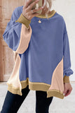Color Block Patchwork Oversize Sweatshirt