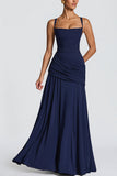 Ruched Strappy Maxi Dress