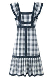 Striped Ruffle A-Line Dress