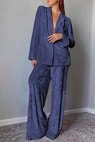 Elegant Wide-Leg Pants Set