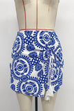 Patterned Wrap Skort