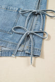 Oversized Button-Front Denim Jacket
