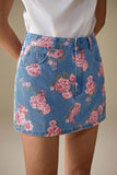 Floral Print Mini Skirt