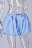 Striped Elastic Waist Casual Shorts